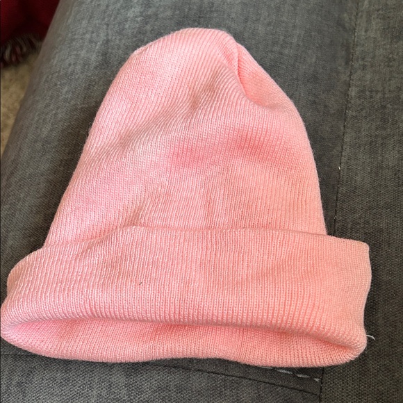 Pink Kids Beanie with Blue NY Giants Logo - Picture 2 of 3